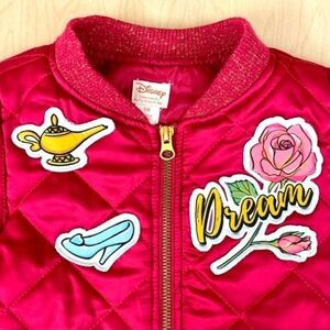 Disney Collection by Tutu Couture Jacket Girls 4T Satin Quilted Bomber Pink